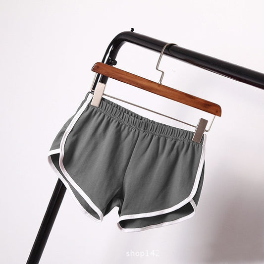 Solid Color Breathable Workout Shorts Women's Candy Color Hot Pants Shorts