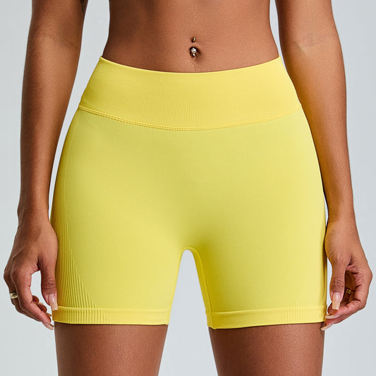 Quick-drying Seamless Yoga Shorts High Waist Hip Lift Three-point Sports Shorts
