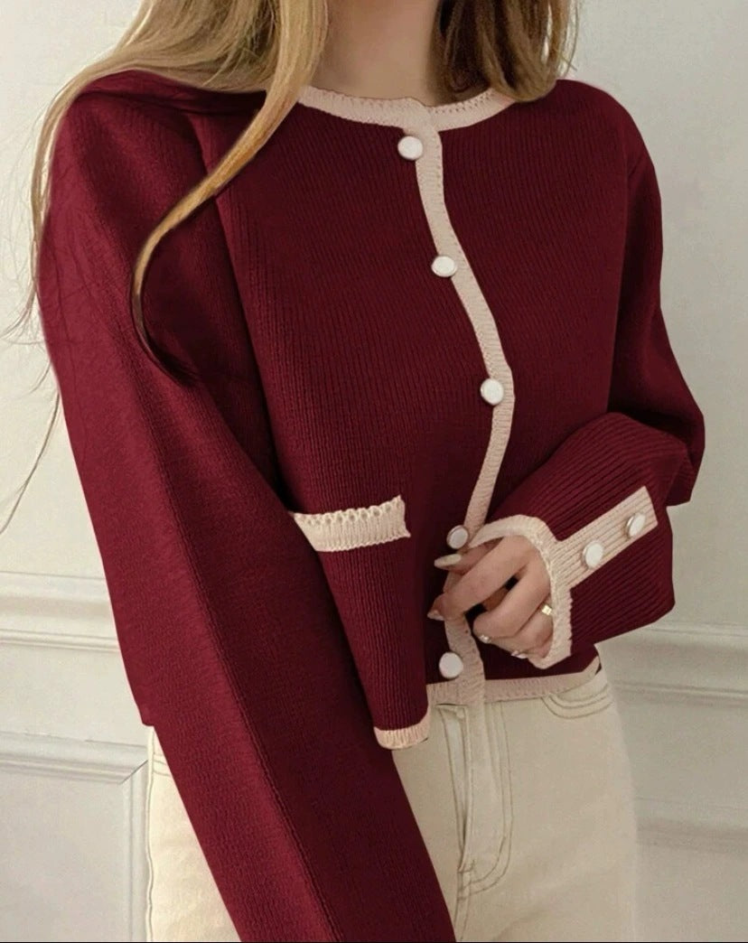 Single-breasted Knitted Cardigan Women Coat