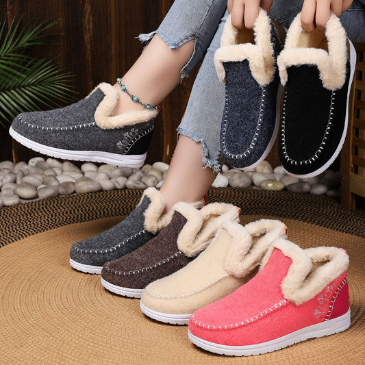 Cold-proof Female Lightweight Simple Cotton Boots