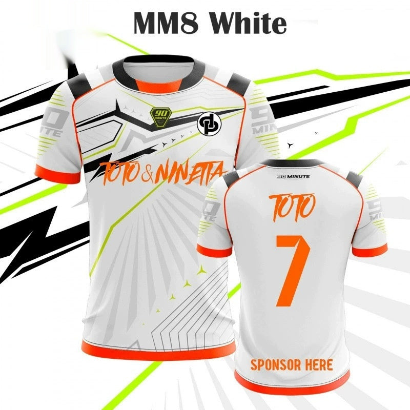 New Printed Men's Training Football Uniform T-shirt