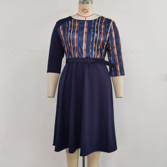 Plus Size Women's Clothing New Printed Dress