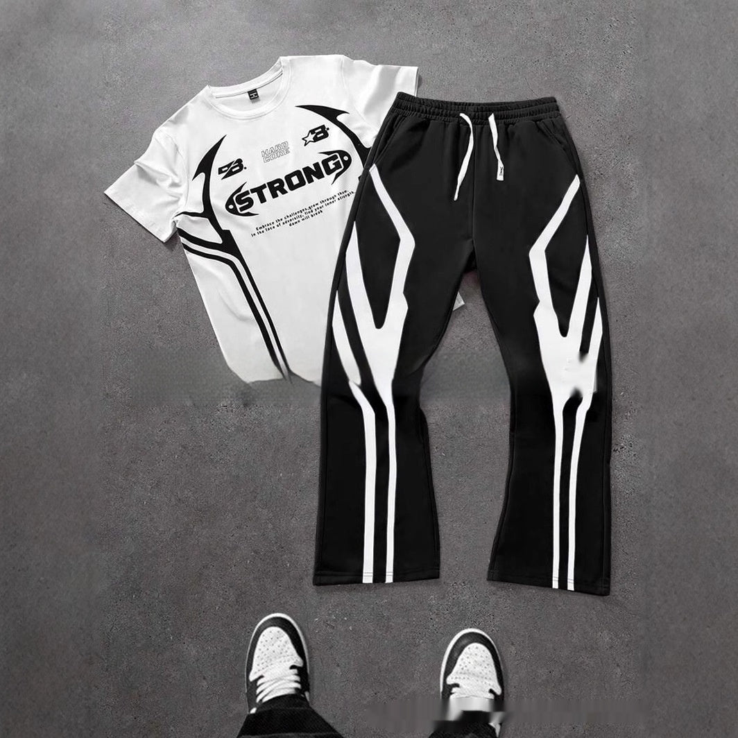 All-matching Short Sleeve Trousers Suit