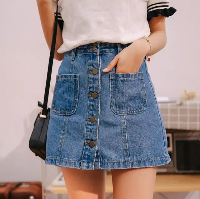https://ae01.alicdn.com/kf/HTB1lbCdfh9YBuNjy0Ffq6xIsVXa9/Denim-Skirt-High-Waist-A-Line-Mini-Skirts-Women-2021-Summer-New-Arrivals-Single-Button-Pockets.jpg_640x640.jpg