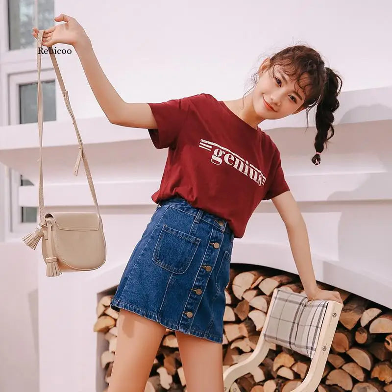 https://ae01.alicdn.com/kf/Hbfc6a1d95bed4be6a91e20b8253fafadV/Denim-Skirt-High-Waist-A-Line-Mini-Skirts-Women-2021-Summer-New-Arrivals-Single-Button-Pockets.jpg
