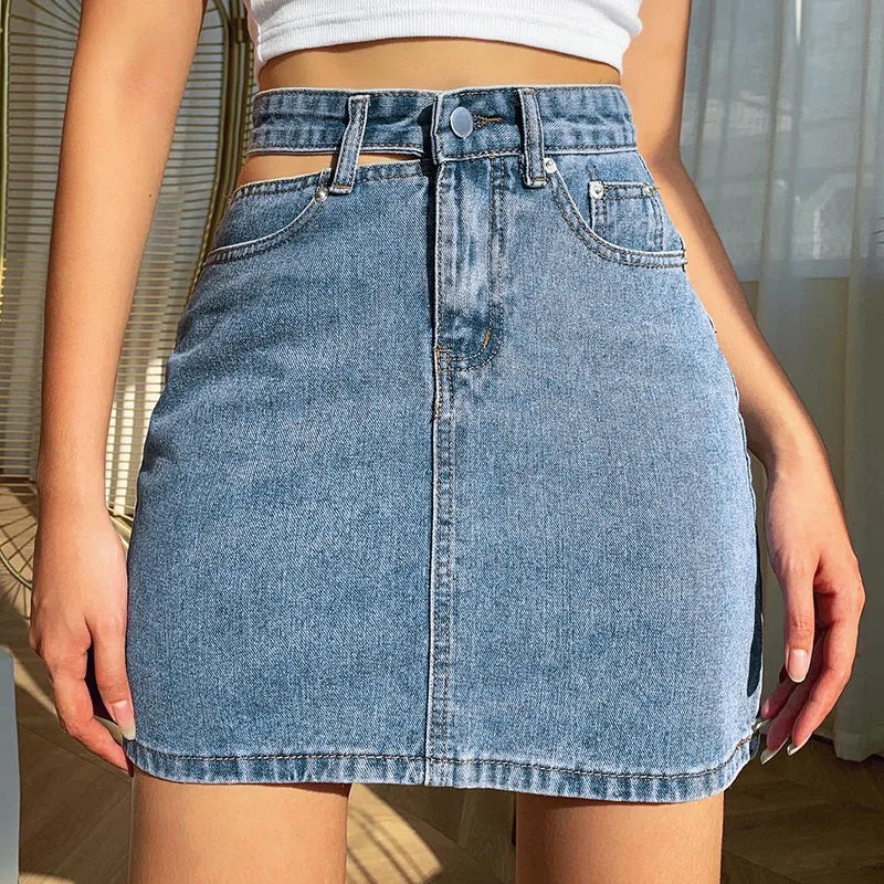 https://ae01.alicdn.com/kf/Sa783c8b3f9204a30add7a02b87c60a55e/Kozoca-Chic-Single-Side-Hollowed-Out-Denim-Skirt-High-Waist-Slim-Fit-Casual-Buttocks-Wrapped-Blue.jpg