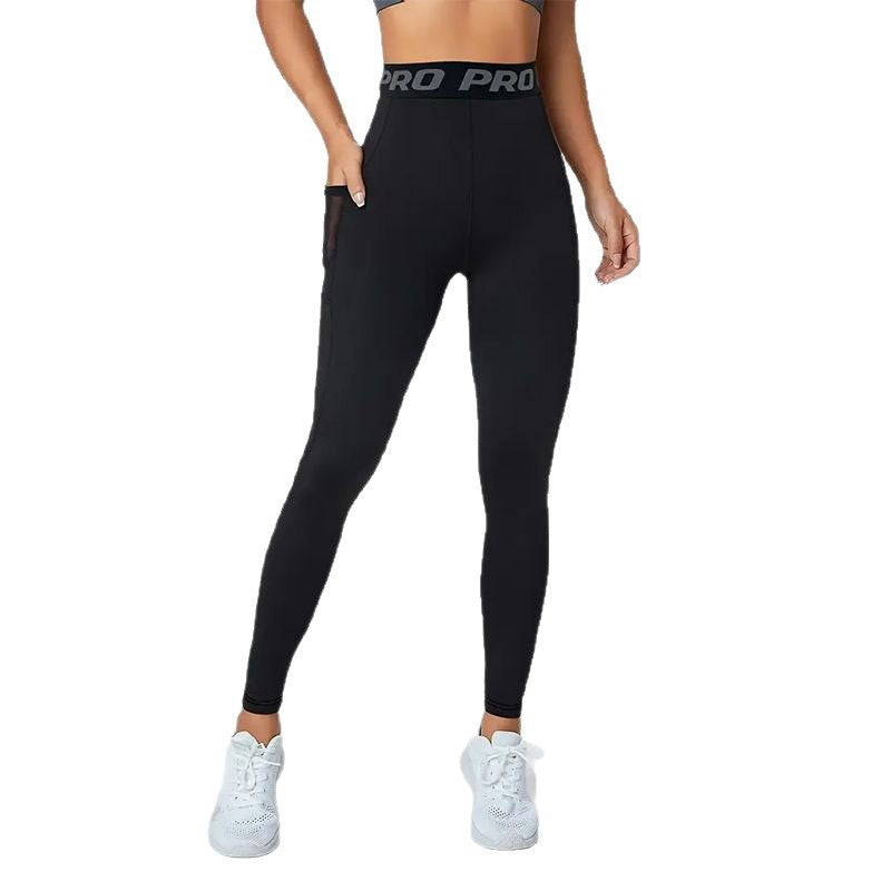 Elastic Quick-drying Women's Pocket Yoga Pants