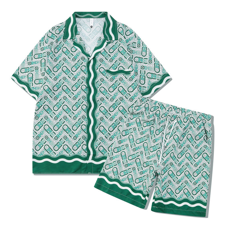 Beach Men And Women Short Sleeve Shirt Outfit