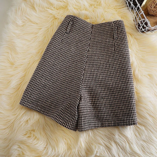 Fashionable All-match Slimming Woolen Wide-leg Pants