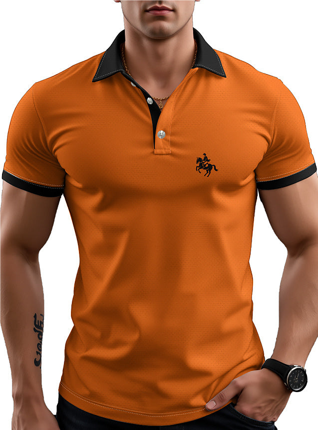 Polo Shirt Button Men's Casual Short-sleeved T-shirt