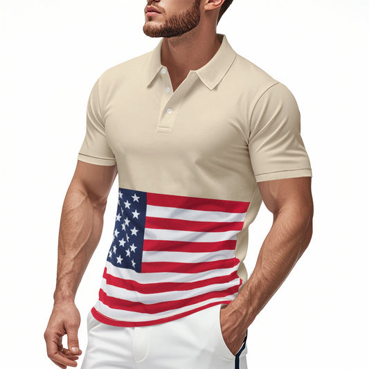 American Menswear Thin Quick-drying Ice Silk Short Sleeve