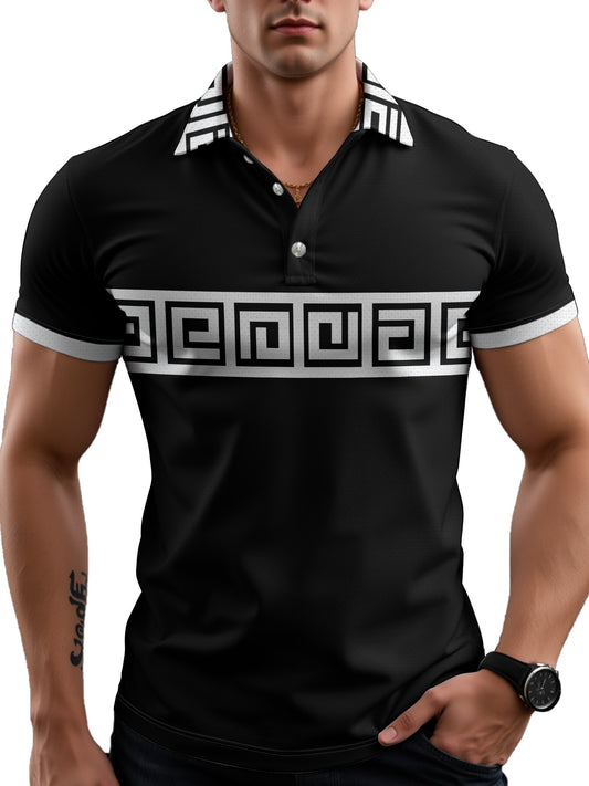 Polo Shirt Button Men's Casual Short-sleeved T-shirt