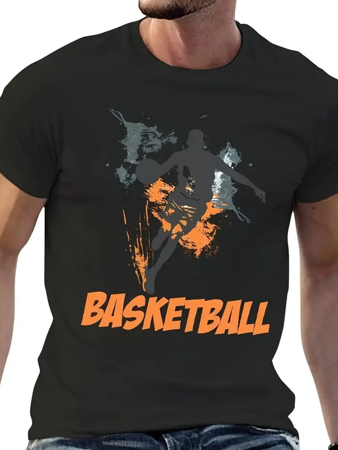 Men's Creative Tops, Casual Short Sleeved Round Neck T-shirts, Summer Outdoor Men's Clothing