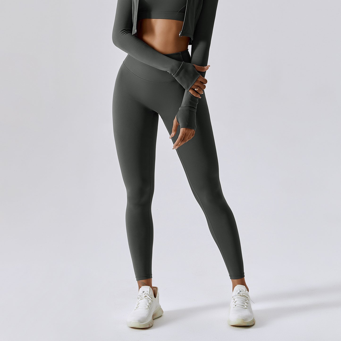 Breathable Outer Wear Skinny Running Nude Feel Quick-drying Fitness Pants