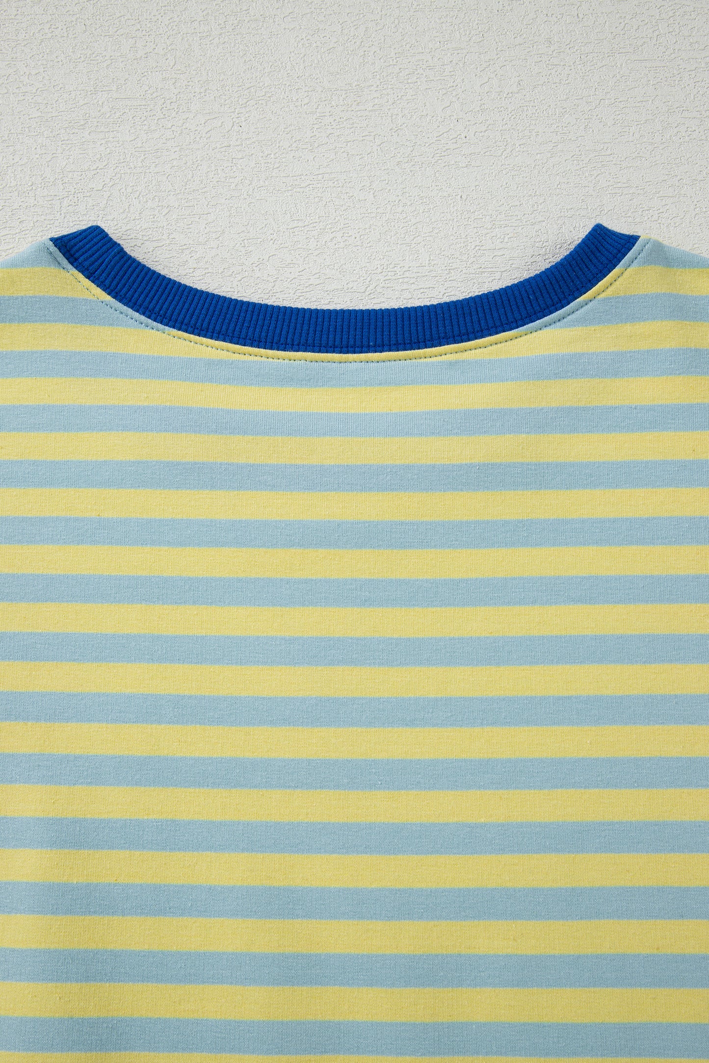 Rose Stripe Drop Shoulder Boxy Casual Terry Short Set