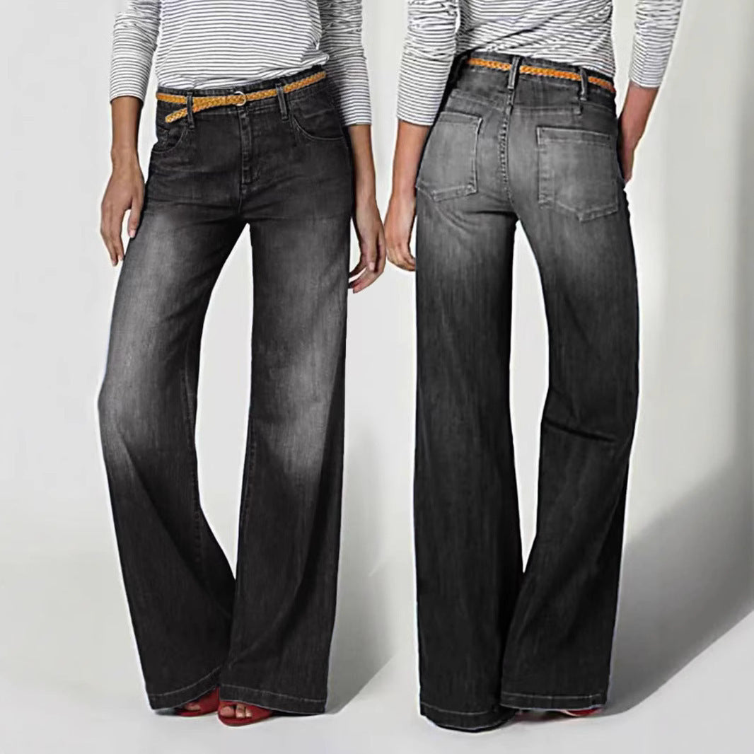 Women's New All-match Loose Straight Jeans