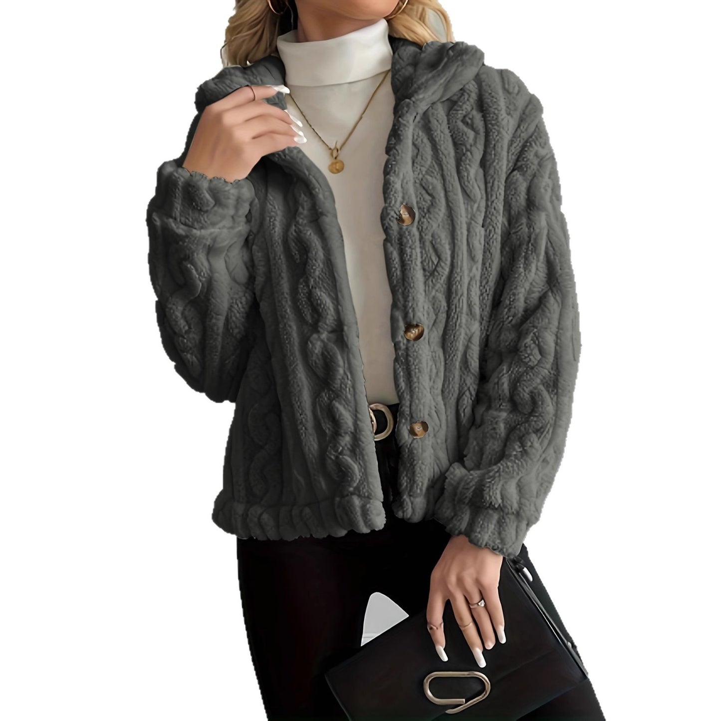 Fashion Plush Warm Women's Jacket Top