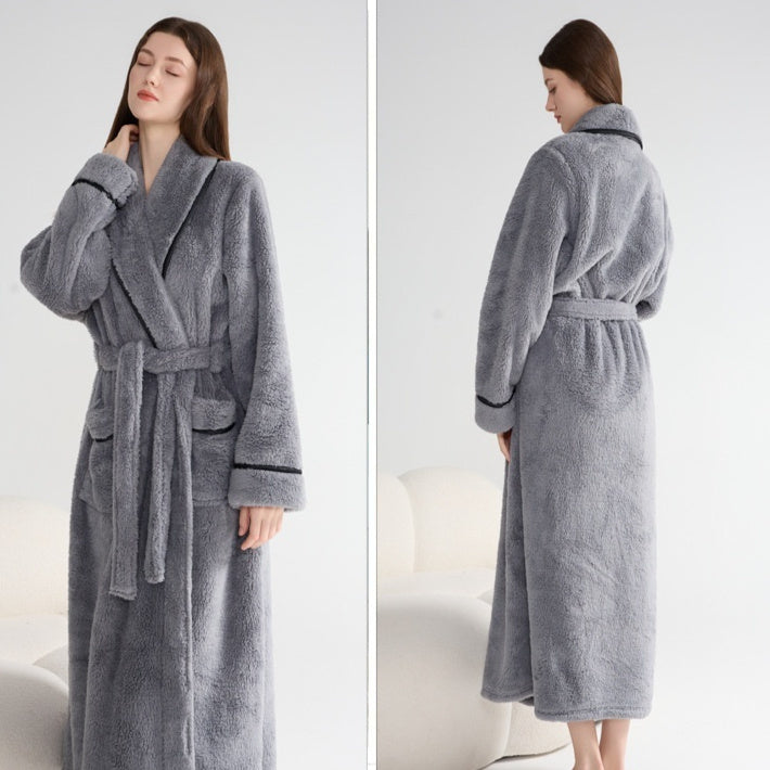 Autumn And Winter Thick Night-robe Couple Style