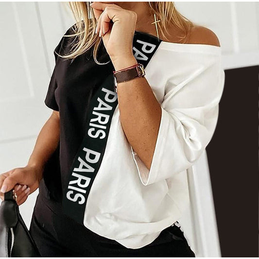 Shoulder Suit With Black And White Monogrammed Print
