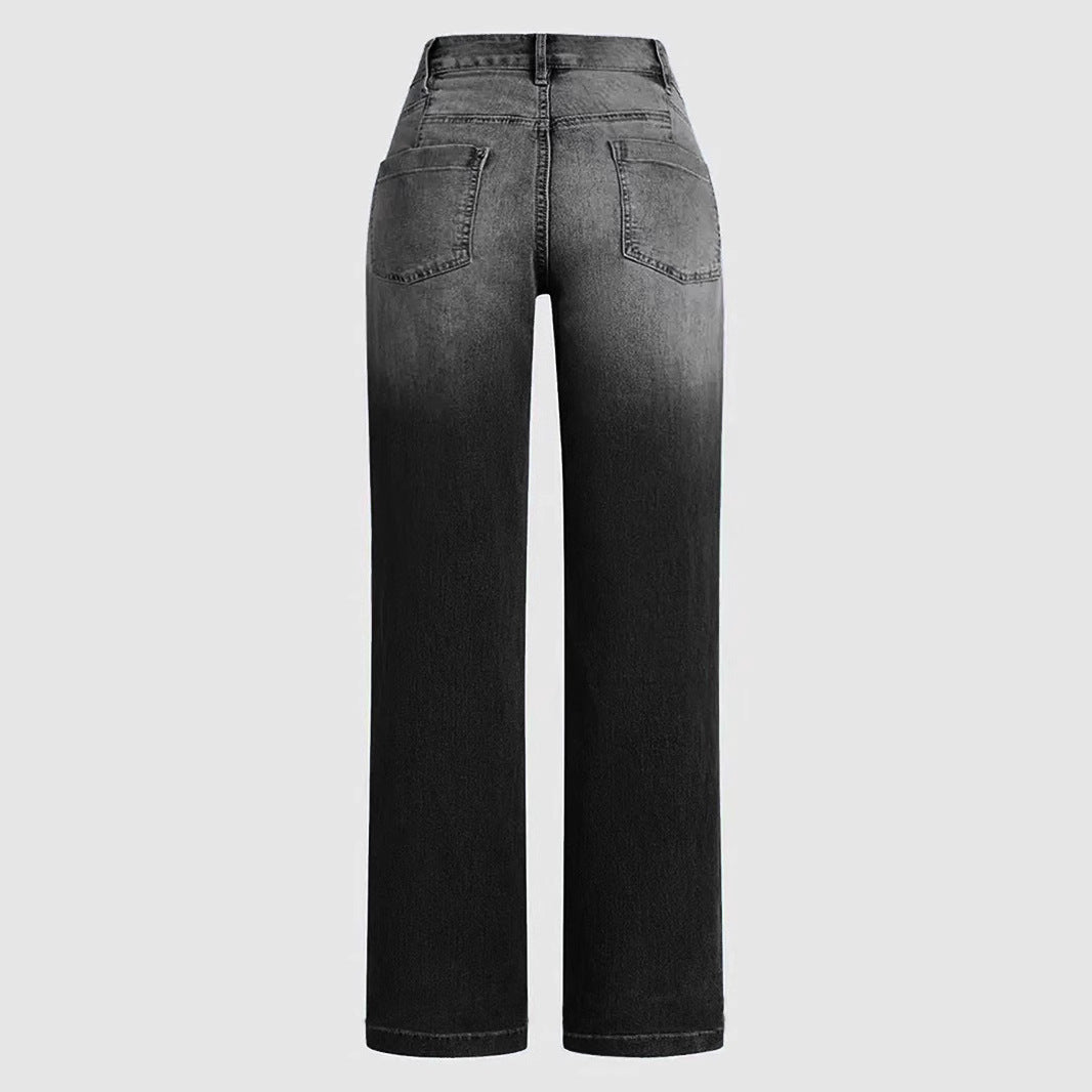 Women's New All-match Loose Straight Jeans