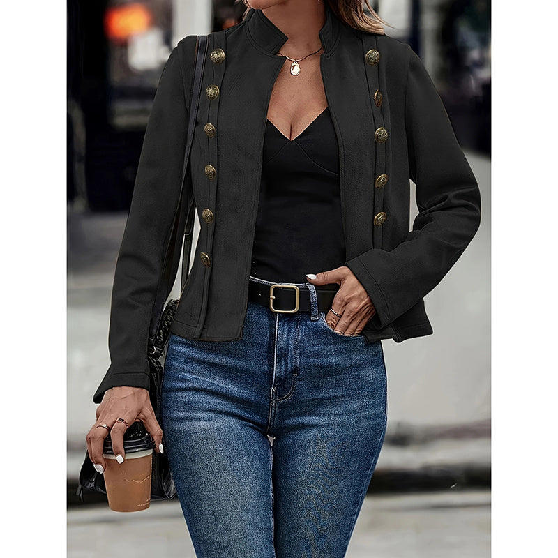 Women's Faux Suede Blazer - Long Sleeve Notch Lapel Open Front Jacket, Casual Business Office Blazer