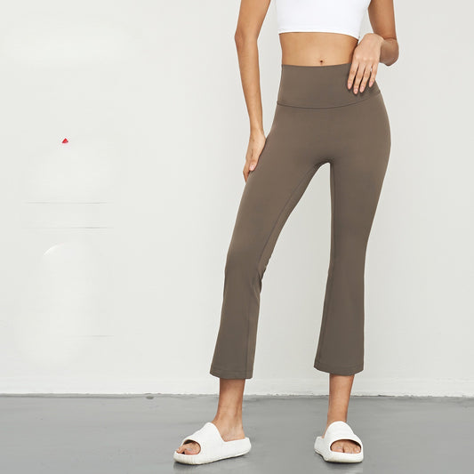 Small Yoga Summer Sports High Waist Hip Lift Tight Bootcut Trousers