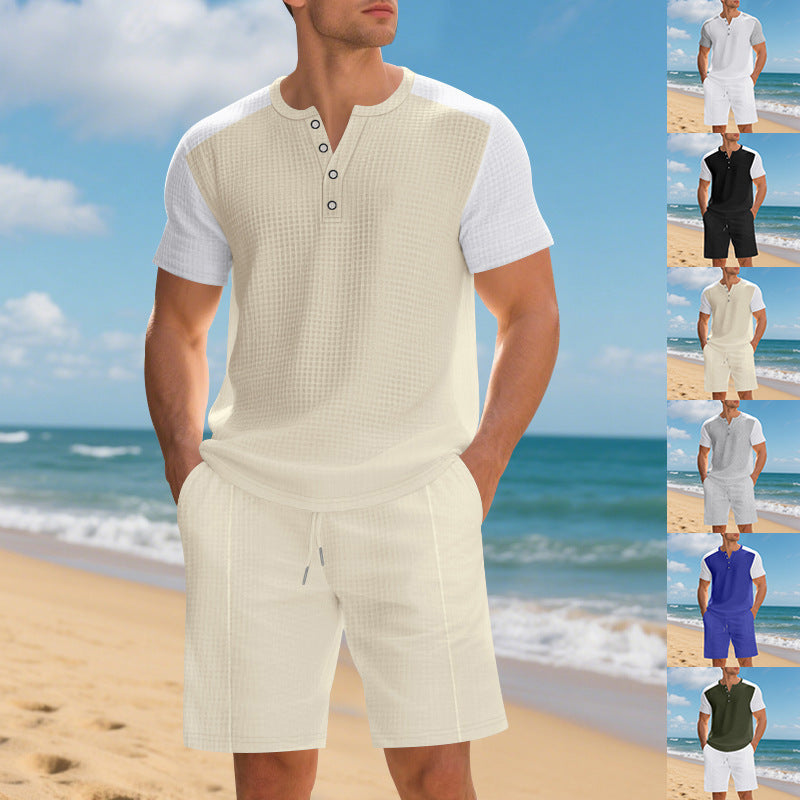 Amazon Plus Size American Short Sleeve Suit
