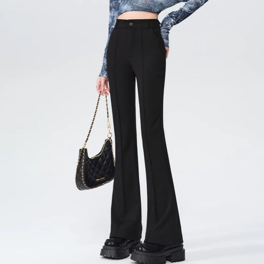 High Waist High-grade Anti-wrinkle Straight Slimming Casual Flared Pants