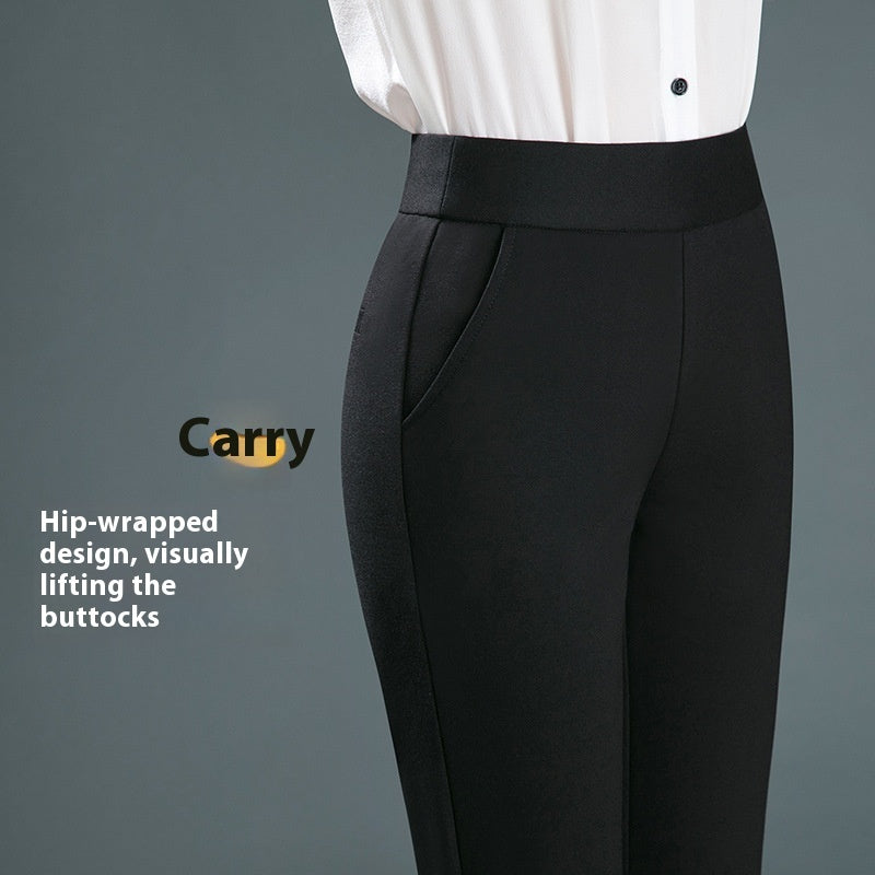 Straight Elastic High Waist Slimming Pants
