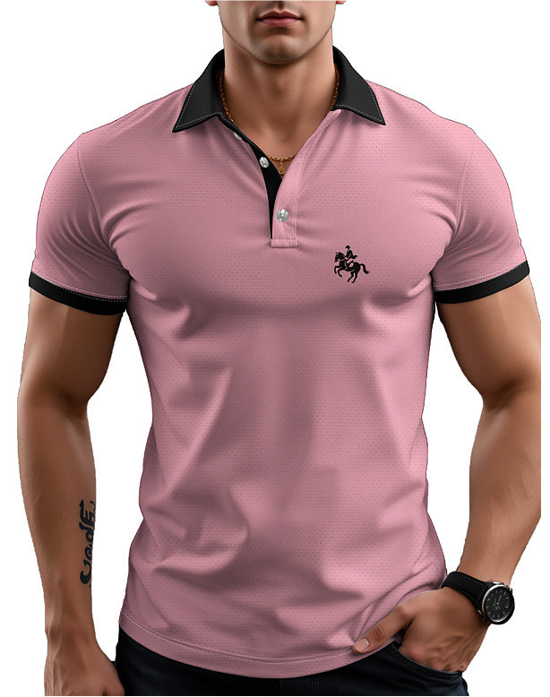 Polo Shirt Button Men's Casual Short-sleeved T-shirt