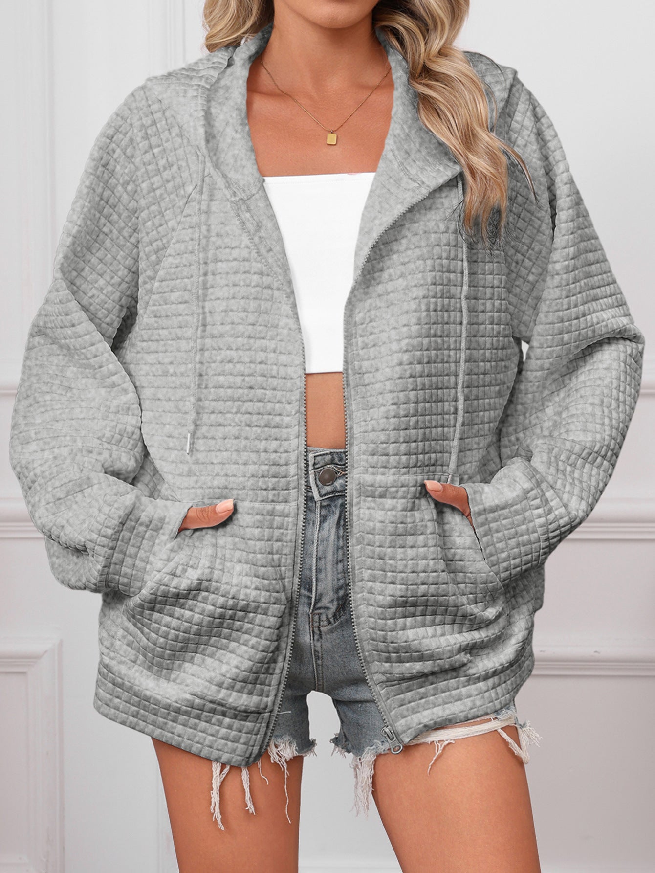 Women's Fashion Casual Zipper Jacket Coat