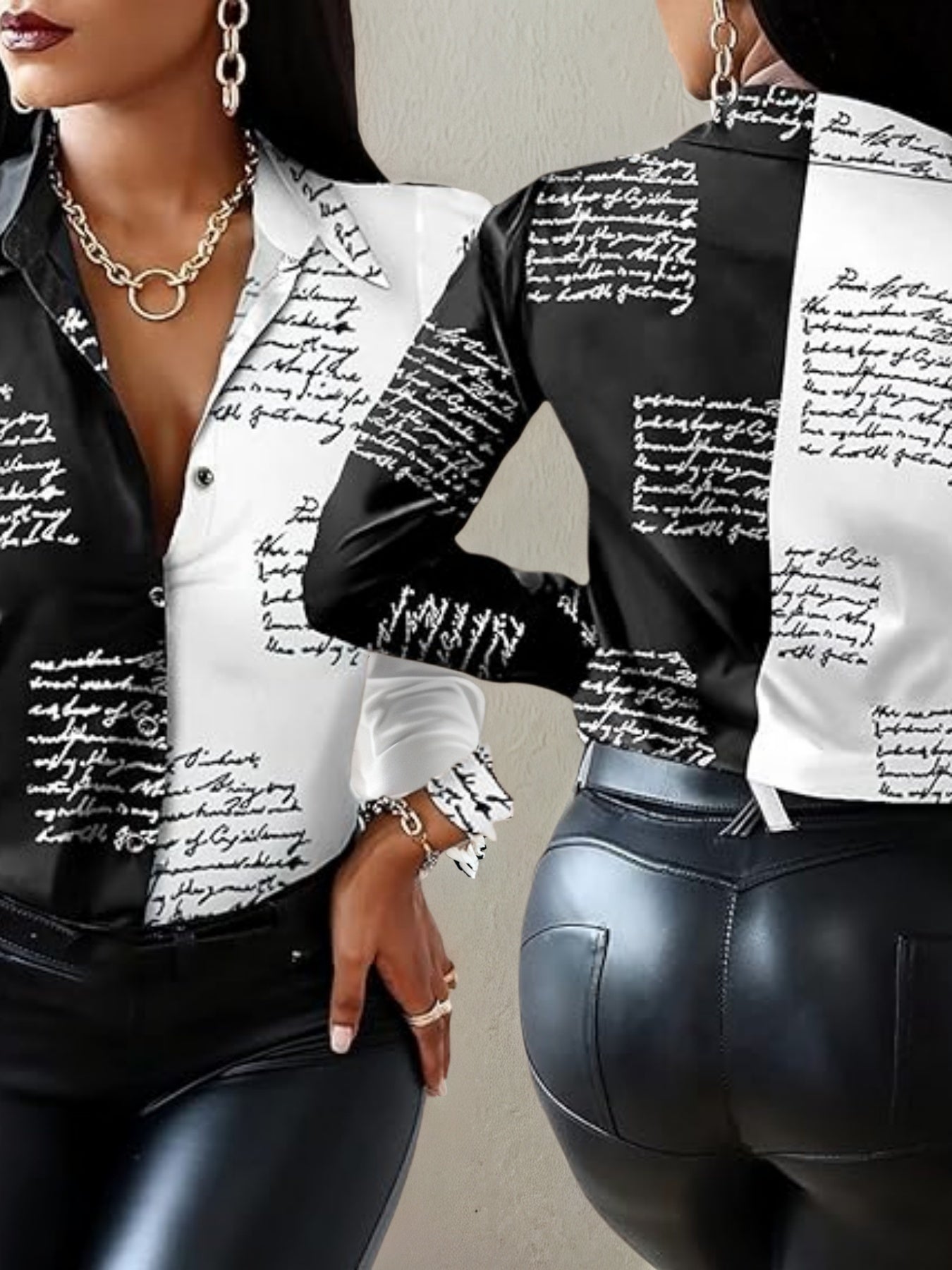 2025 New Women's Shirt Fashion Casual Colorful Long Sleeve Shirt Flower Printed Top Loose Neck Sexy T-shirt Fashion