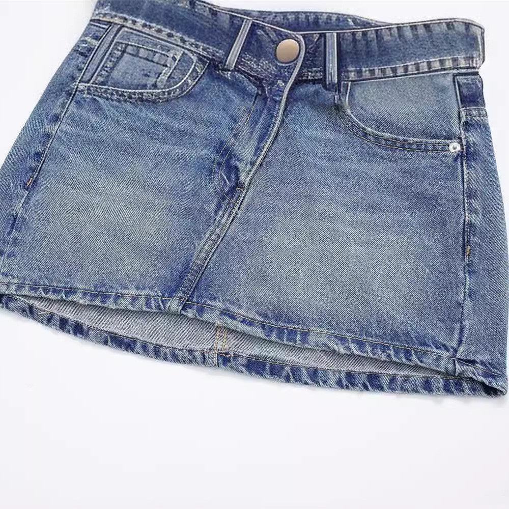 Women's Fashionable All-match Casual Denim Mini Skirt