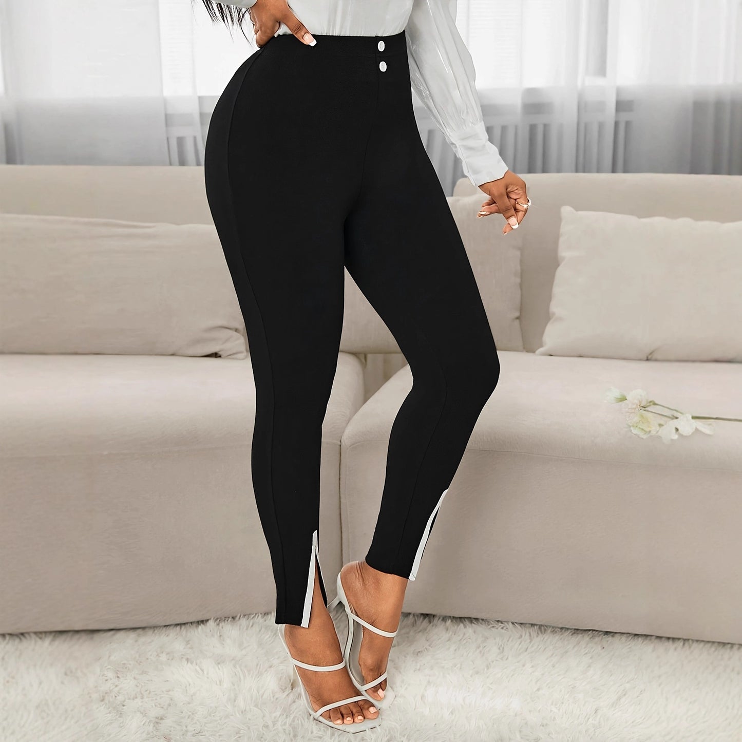 European And American Elegant Commuting Slim-fit Pants