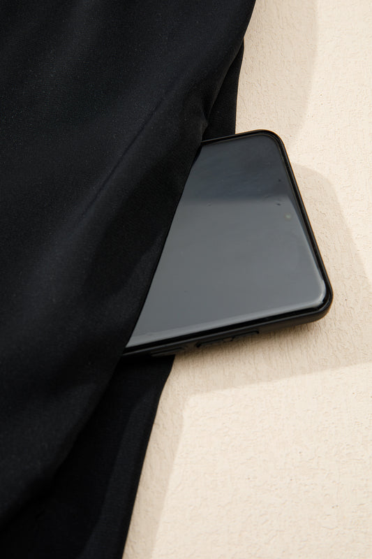 Black Plus Size Leopard Patchwork V Neck 3/4 Sleeve Ruffle Hem Mini Dress