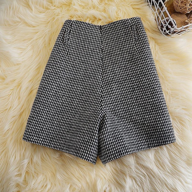Fashionable All-match Slimming Woolen Wide-leg Pants