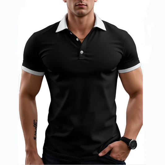 Polo Shirt Button Men's Casual Short-sleeved T-shirt