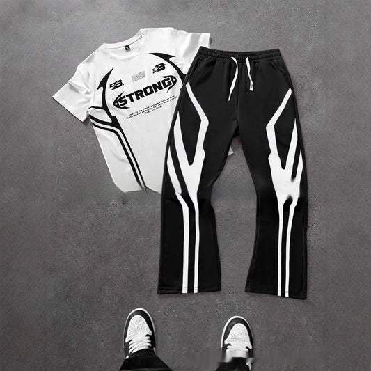 All-matching Short Sleeve Trousers Suit