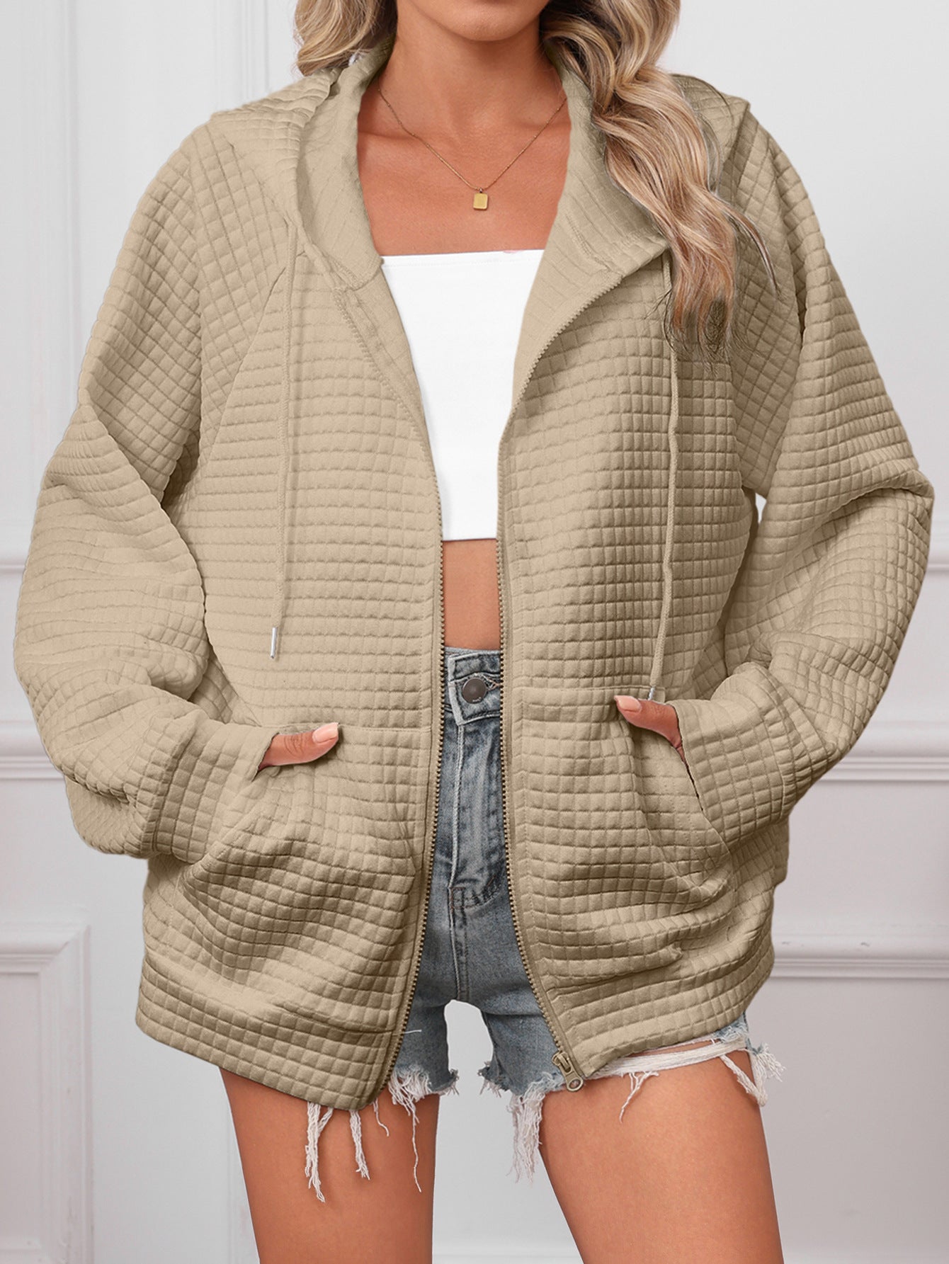 Women's Fashion Casual Zipper Jacket Coat