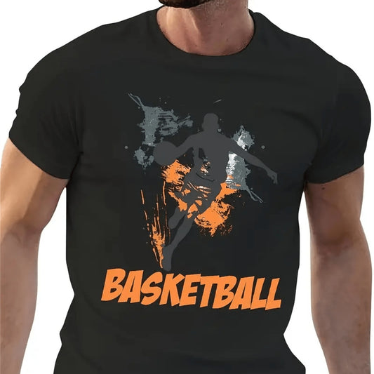 Men's Creative Tops, Casual Short Sleeved Round Neck T-shirts, Summer Outdoor Men's Clothing
