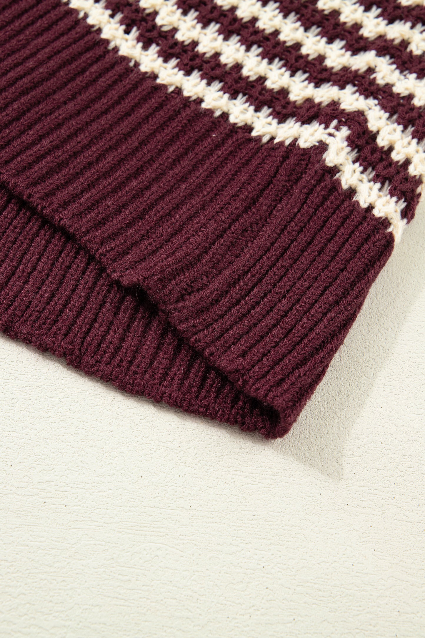 Red 3/4 Draped Sleeve Slouchy Sweater