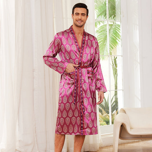 Fashion Personality New Men's Bathrobe Thin