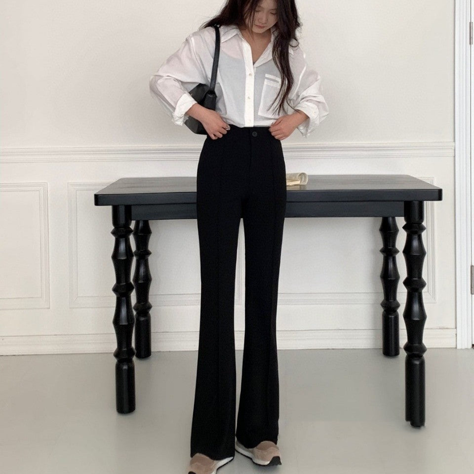 High Waist Slim Fit Suit Casual Pants Drooping Slimming