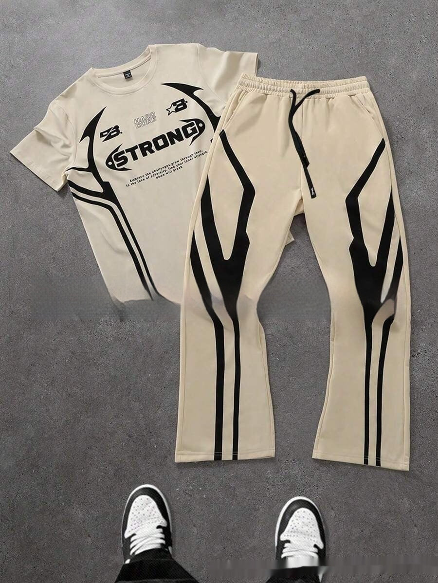 All-matching Short Sleeve Trousers Suit