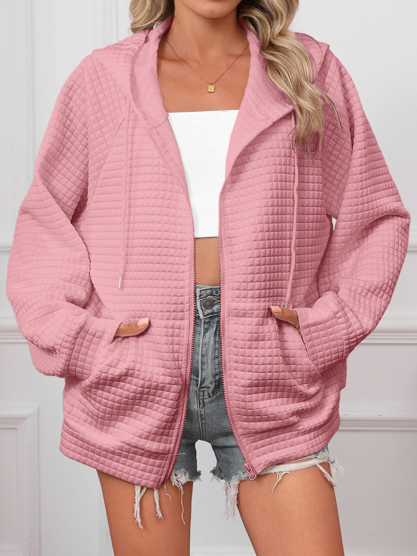 Women's Fashion Casual Zipper Jacket Coat