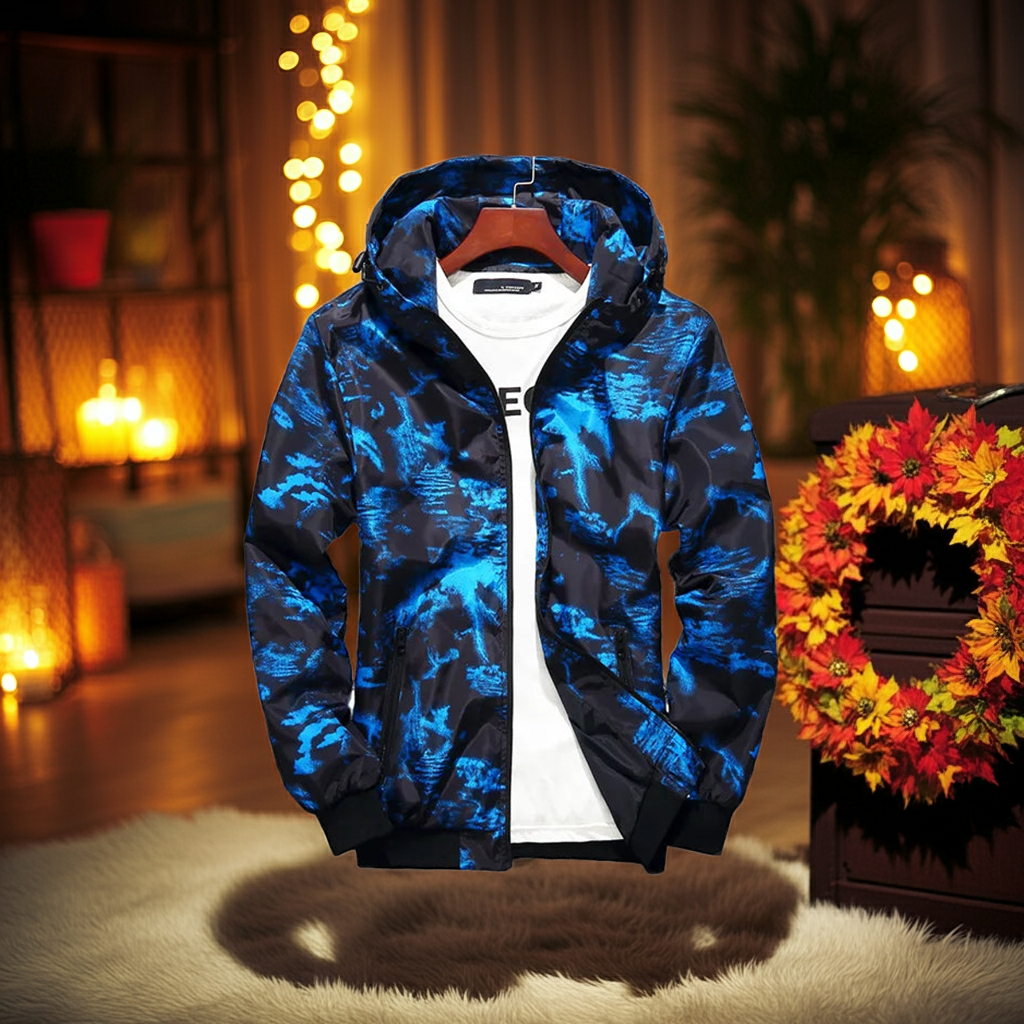 2019 Spring Autumn Mens Casual Camouflage Hoodie Jacket Men Waterproof Clothes Men's Windbreaker Coat Male Outwear 5XL