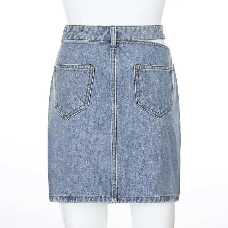 https://ae01.alicdn.com/kf/S8619ca9b7b134a8f84fc06d004578be3V/Kozoca-Chic-Single-Side-Hollowed-Out-Denim-Skirt-High-Waist-Slim-Fit-Casual-Buttocks-Wrapped-Blue.jpg