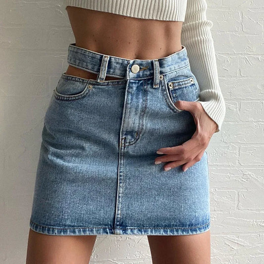 https://ae01.alicdn.com/kf/Se29c69cb5be44e2aa89fa0d2af7a5321p/Kozoca-Chic-Single-Side-Hollowed-Out-Denim-Skirt-High-Waist-Slim-Fit-Casual-Buttocks-Wrapped-Blue.jpg