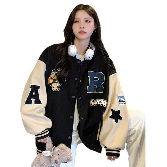 Women's Retro Sweater All-matching Loose Jacket