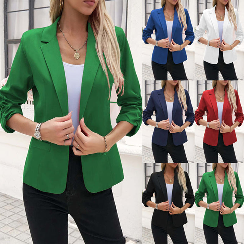 Plus Size Women's Single Button Front Lapel Blouse Elegant Solid Color Long Sleeve Office Shirt Professional Work Wear Tops
